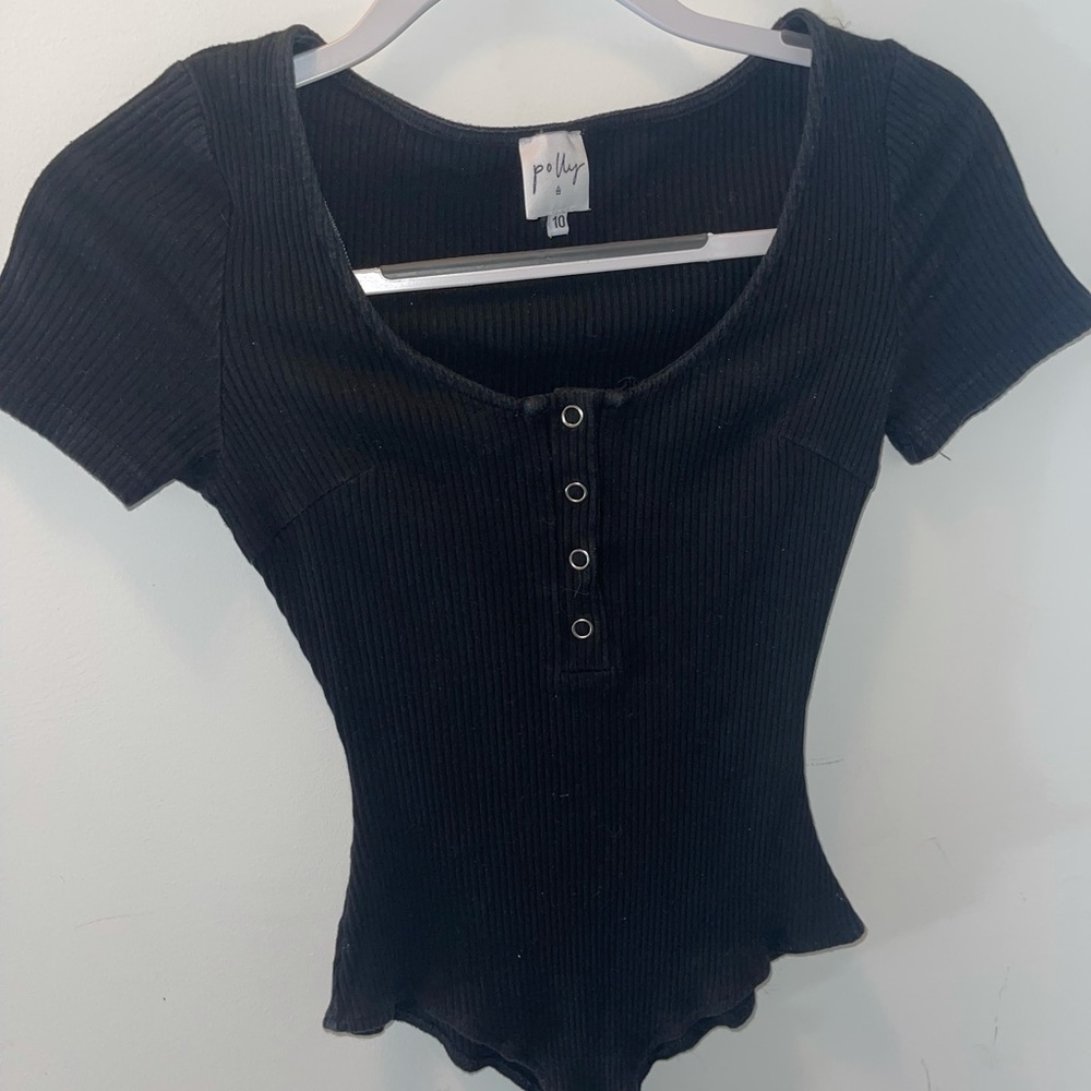Princess Polly Short Sleeve Button Up Bodysuit